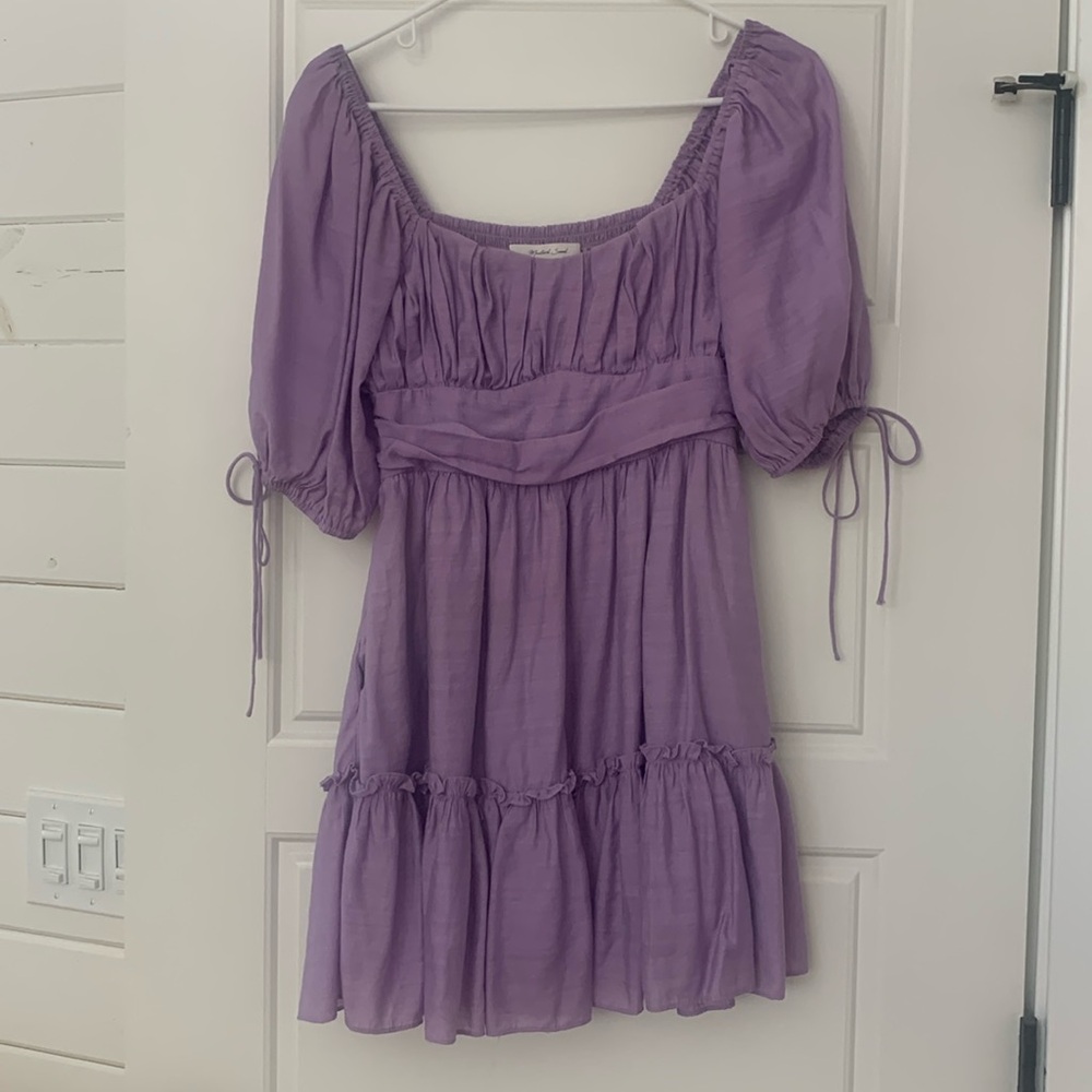 Purple mini dress, size small. Brand: Mustard Seed.